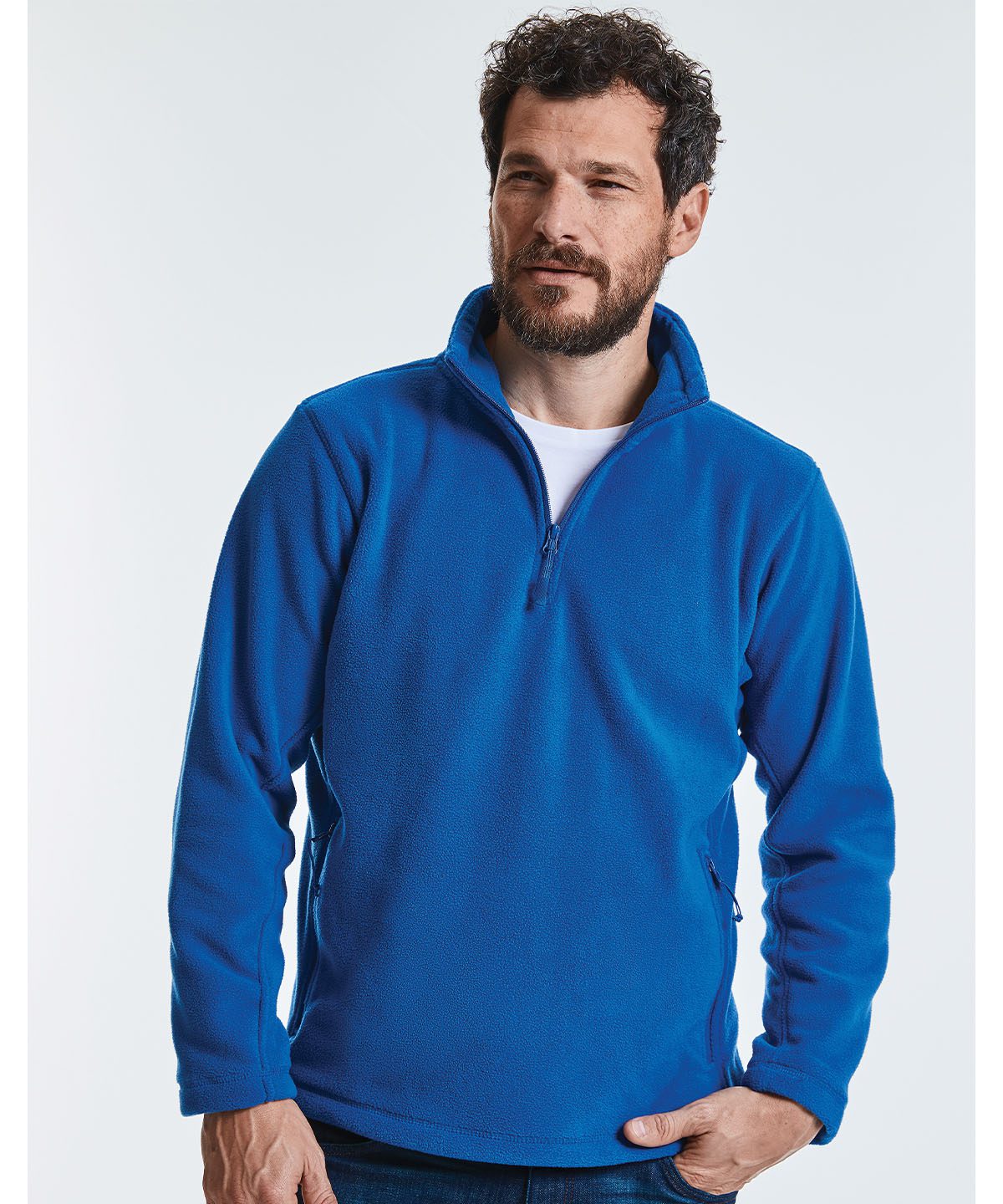 Russell -zip outdoor fleece Free Embroidery or Printing