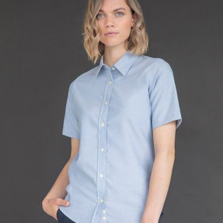 Women's short sleeve classic Oxford shirt
