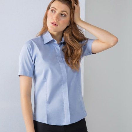 Women's short sleeve Oxford shirt