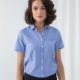 Women's gingham Pufy wicking short sleeve shirt