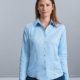 Women's long sleeve herringbone shirt