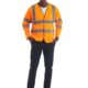 Uneek High Viz Long Sleeve Waistcoat