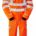 Mesh Lined Coverall Orange - Recycled Content